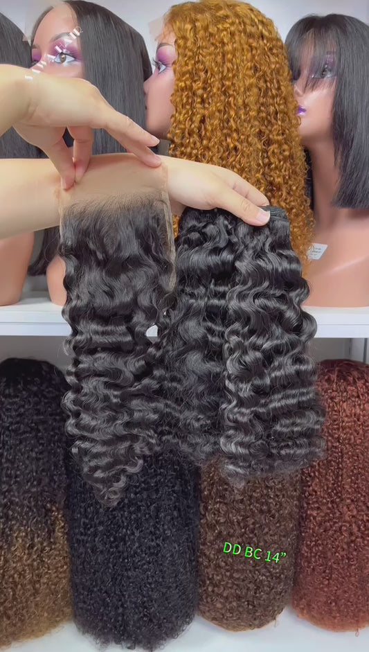 Double Drawn Burmese Hair Bundles Burmese Curl Natural Human Hair Natural Color 100grams