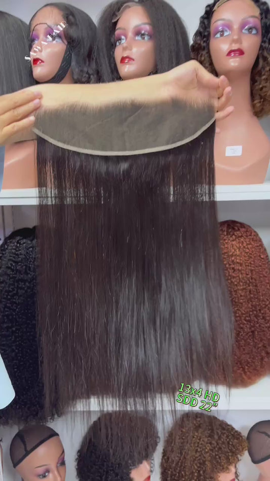 SDD 13*4 HD Lace Frontal Straight 100% Natural Human Hair Natural Color 12"-22"
