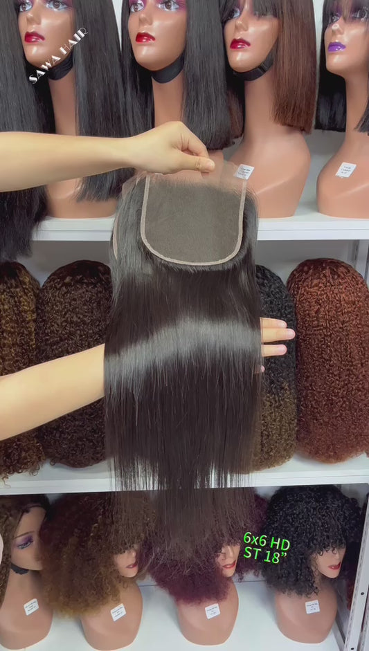 6*6 HD Lace Closure Body Wave 100% Natural Human Hair Natural Color 14"-22"