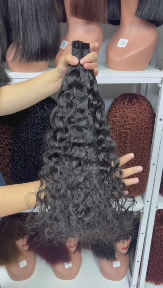 12A Hair Bulk 100gram Natural Wave Human Hair Natural Color 12"-30"