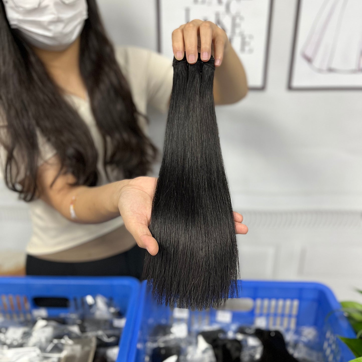 Double Drawn Raw Hair Bone Straight 100% Natural Human Hair