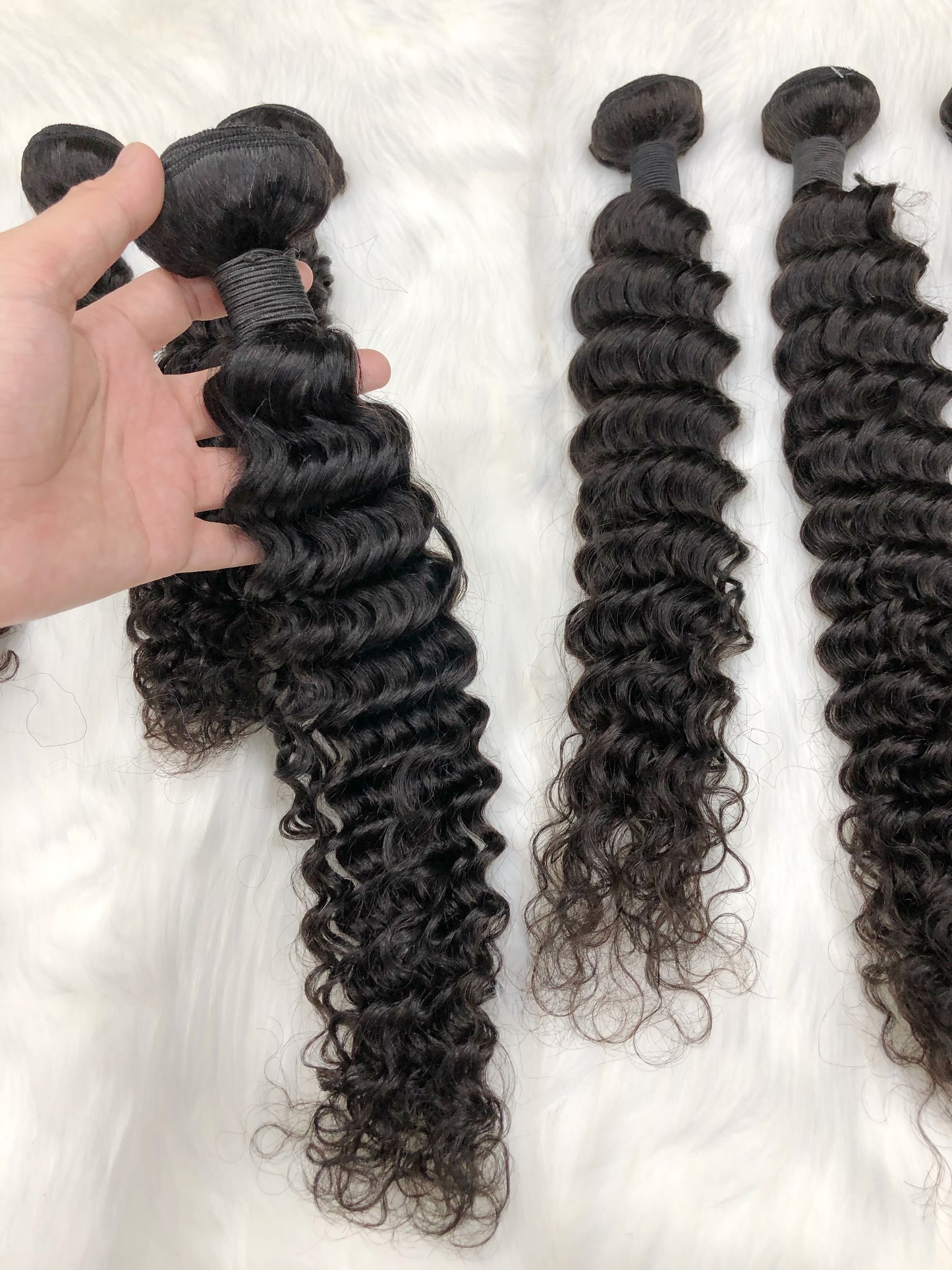 10A Natural Hair Bundles Deep Wave Virgin Woman Human 10inch-42inch