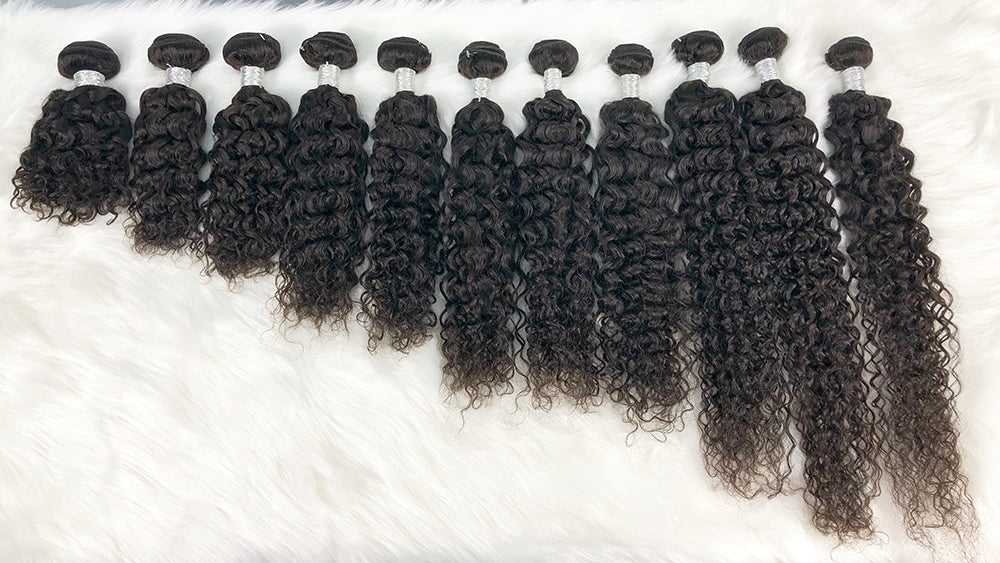 10A Water Wave Virgin Natural Human Hair Bundle 10"-40" With 13*4 HD Frontal and 5*5 HD Closure