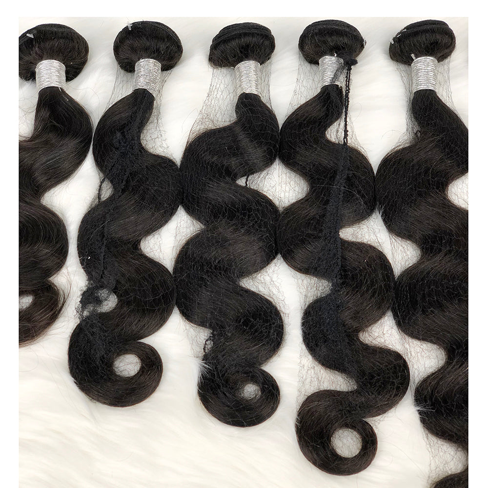 10A Sawa Natural Hair Bundles Body Wave Virgin Woman Human Hair With 13*4 HD Frontal 10"-40"