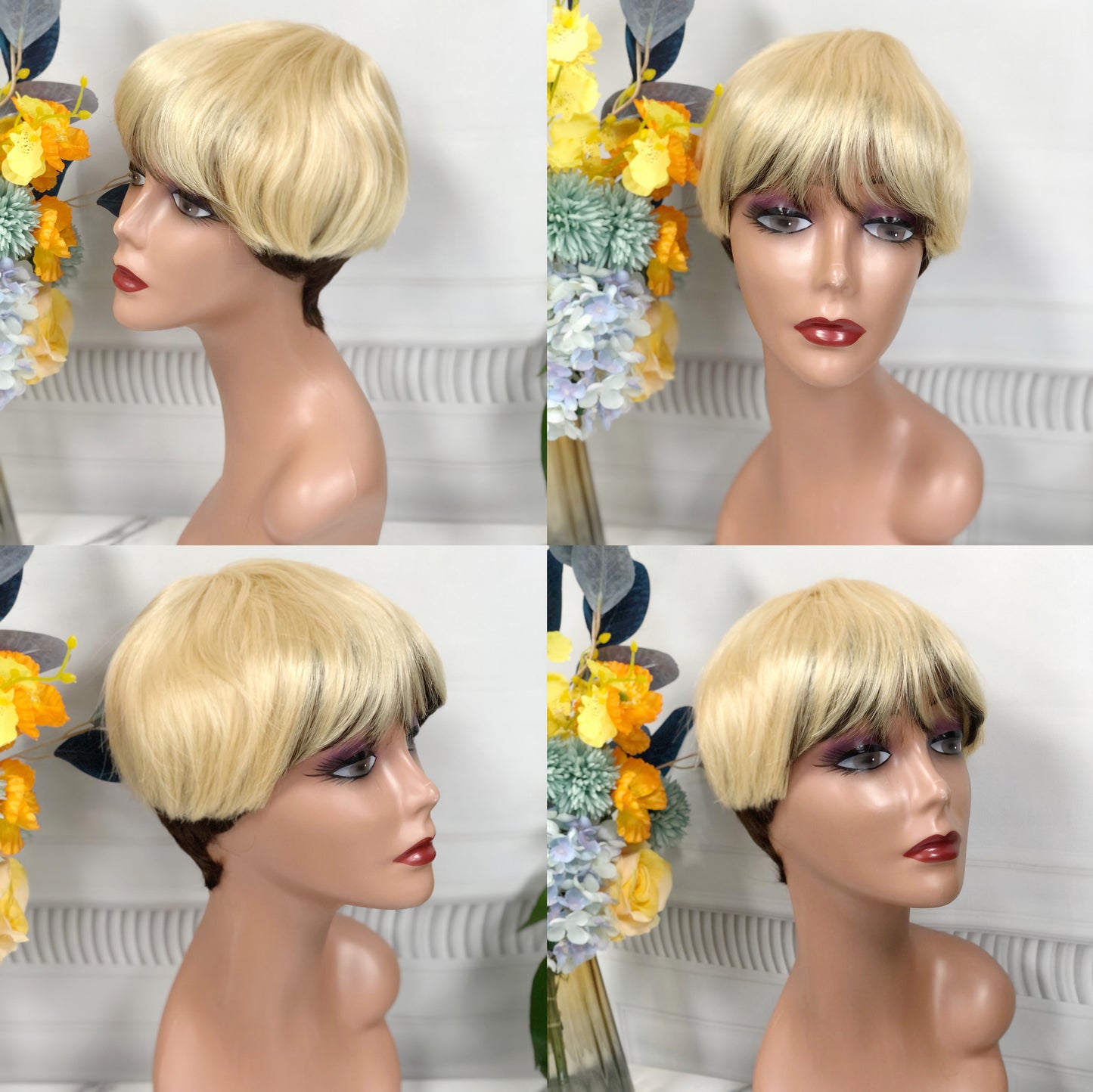 SX513 Machine Human Hair Wig Natural Hair Wigs