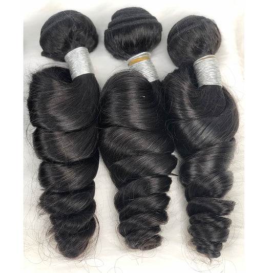 12A Natural Hair Bundles Loose Wave Virgin Woman Human