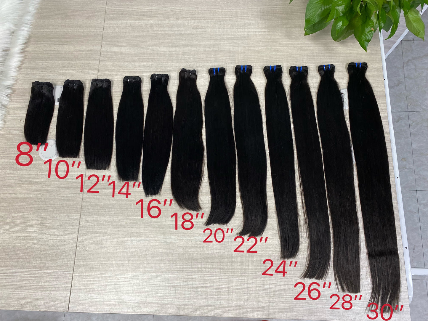 Double Drawn Raw Hair Bone Straight 100% Natural Human Hair